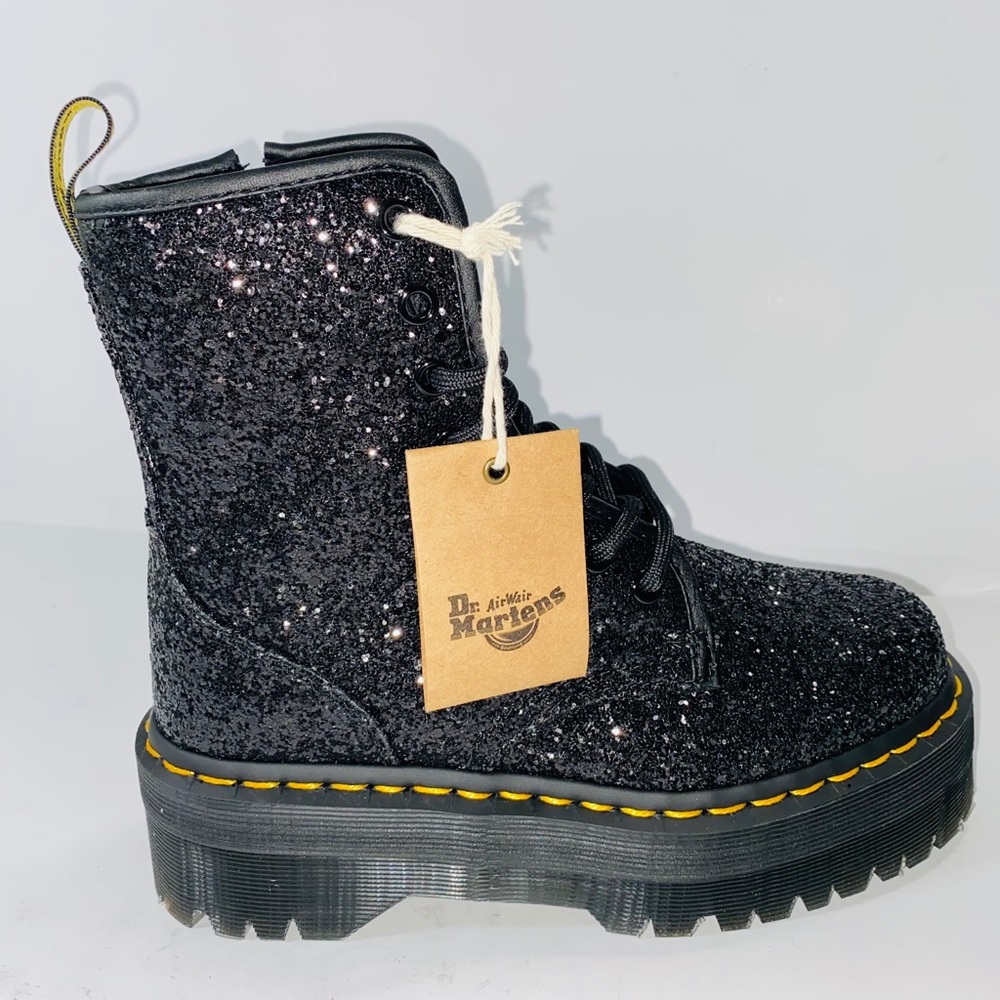 NEW DR MARTENS RARE JADON GLITTER PLATFORM BOOTS - Picture 7 of 16